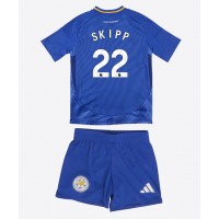 Leicester City Oliver Skipp #22 Domáci Detský futbalový dres 2024-25 Krátky Rukáv (+ trenírky)